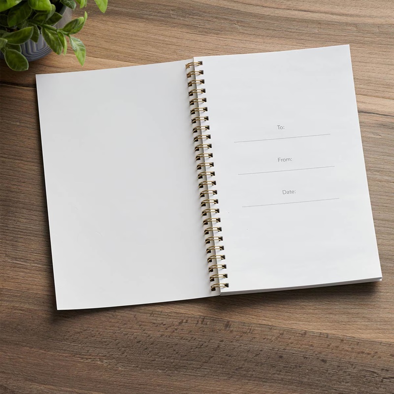 Notebook Spiral Cream Floral My Grace Is Sufficient 2 Cor. 12:9
