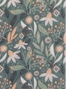 Notebook Through Christ Green Floral Medium