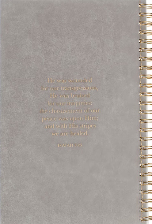 Notebook Spiral PVC Cover Amazing Grace Is. 53:5