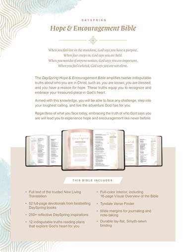 NLT Dayspring Hope & Encouragement Bible Navy I/L