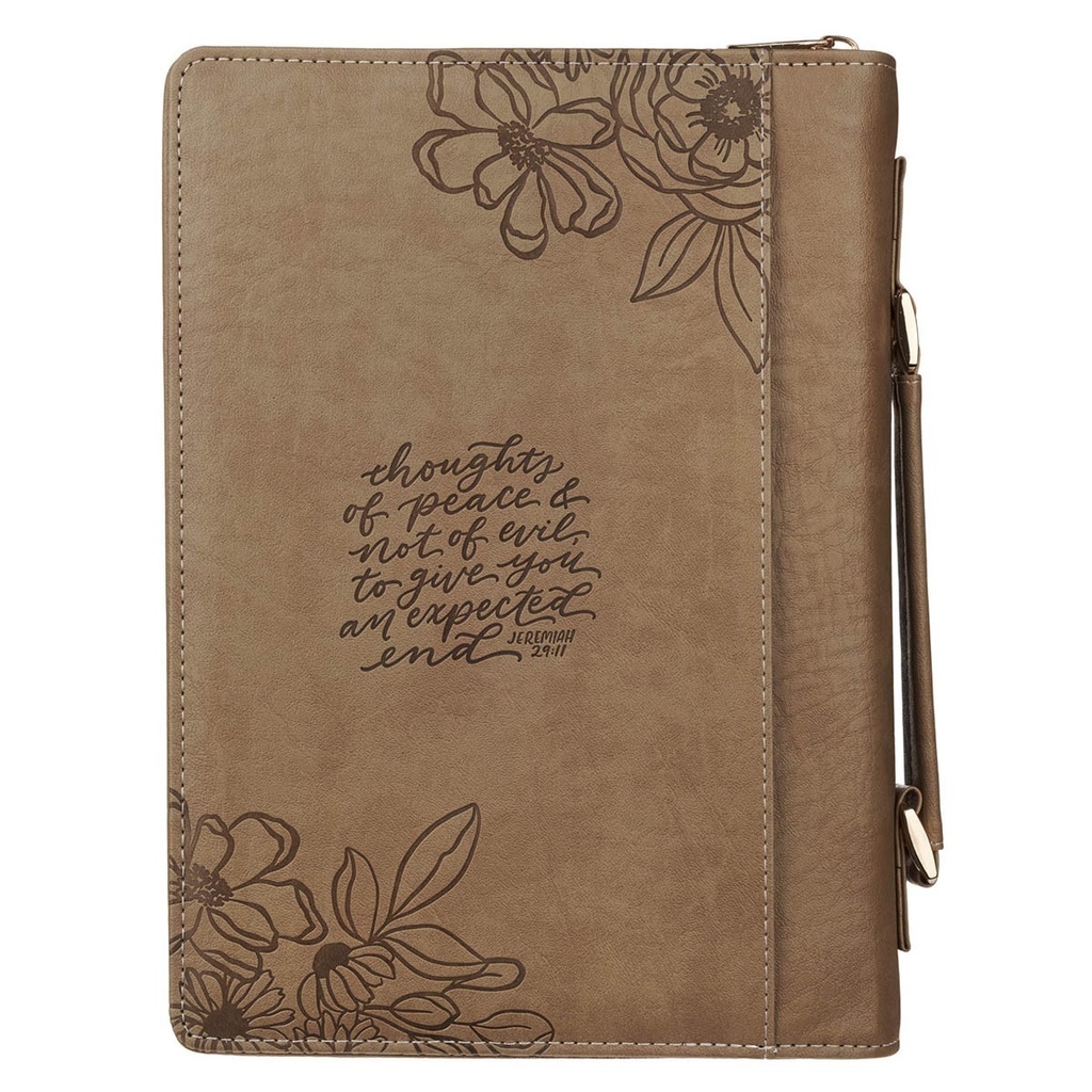 Bible Case Large For I Know The Thoughts Pink Floral