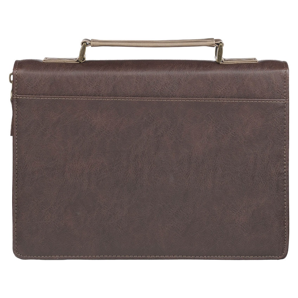 Bible Case Large Plans Cocoa Brown and Taupe 