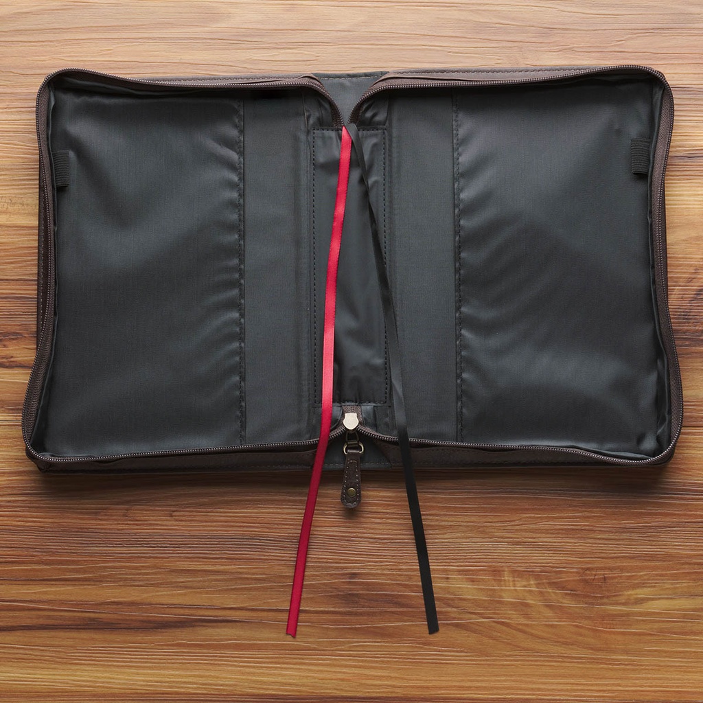 Bible Case Large Plans Cocoa Brown and Taupe 