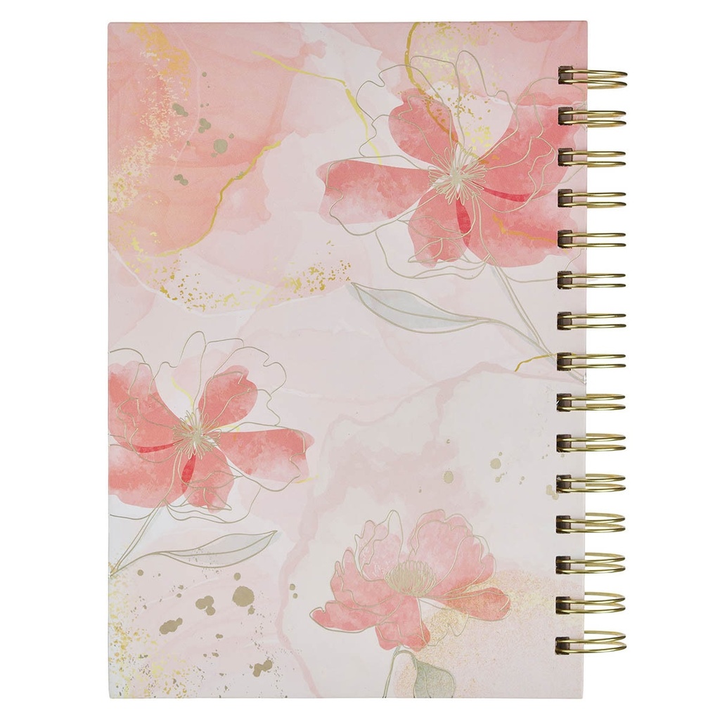 Journal Spiral Pink Floral Amazing Grace
