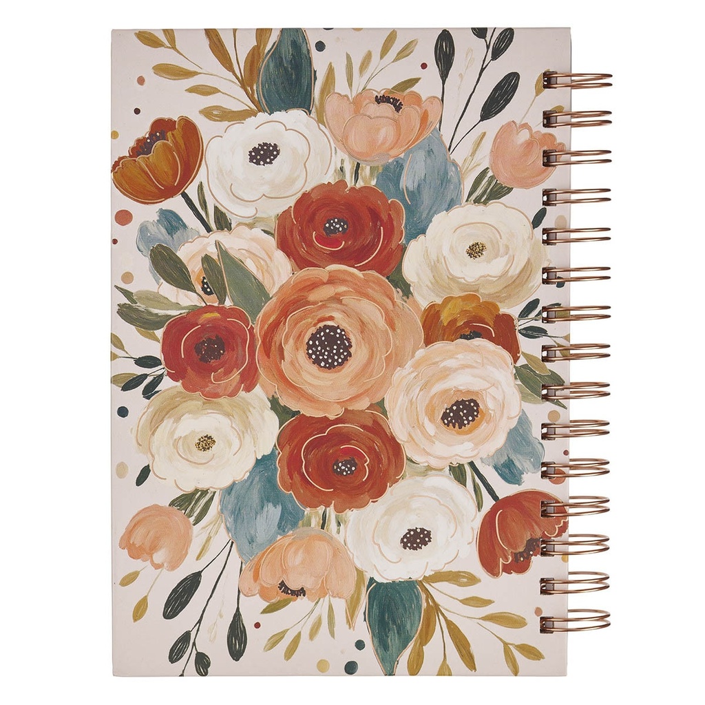 Journal Spiral Multi-color Floral Joy Patient Faithful Rom. 12:12