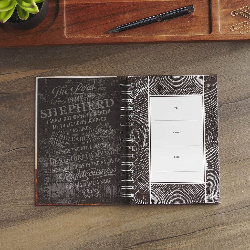 Journal Spiral Brown The Lord Is My Shepherd Ps. 23:1-3