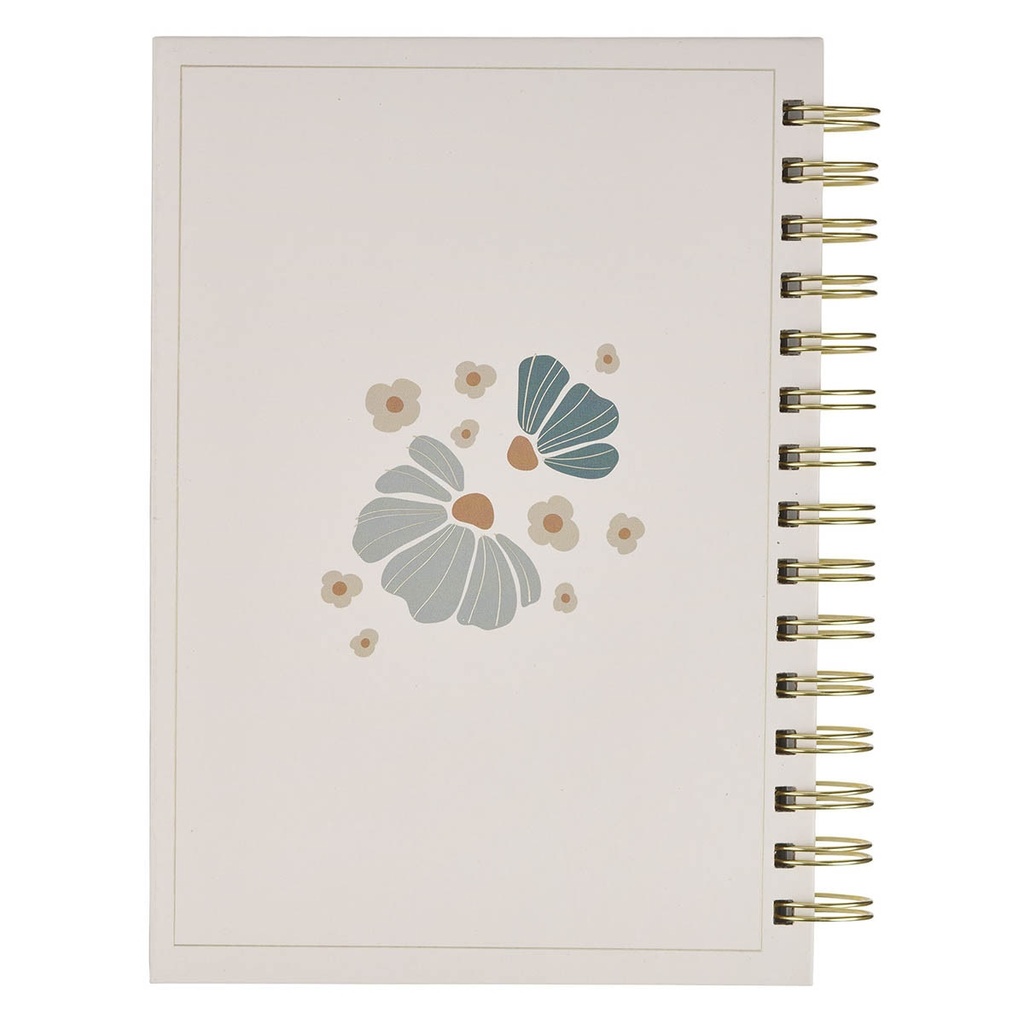 Journal Spiral Cream Floral God Is Good Ps. 34:8