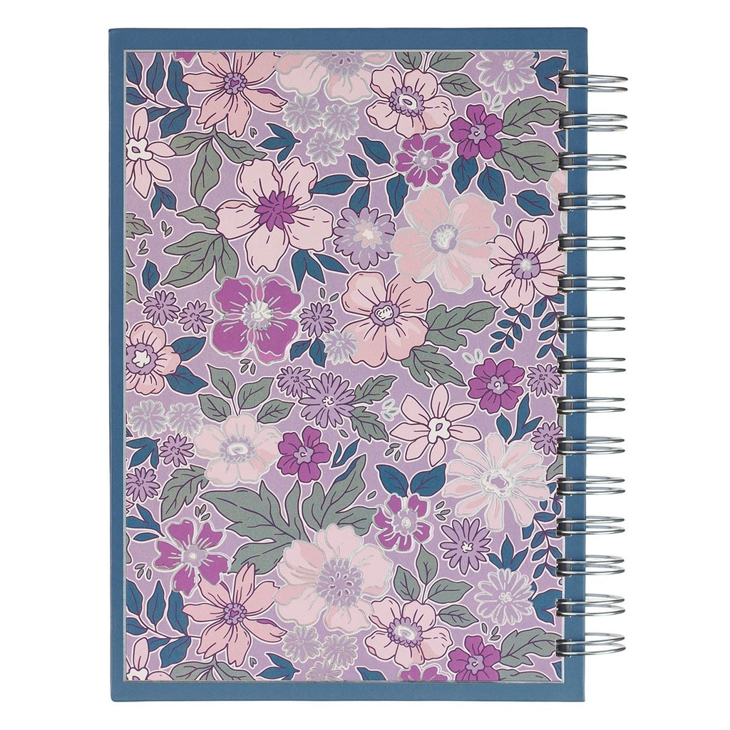 Journal Spiral Purple Floral Trust In The Lord Prov. 3:5