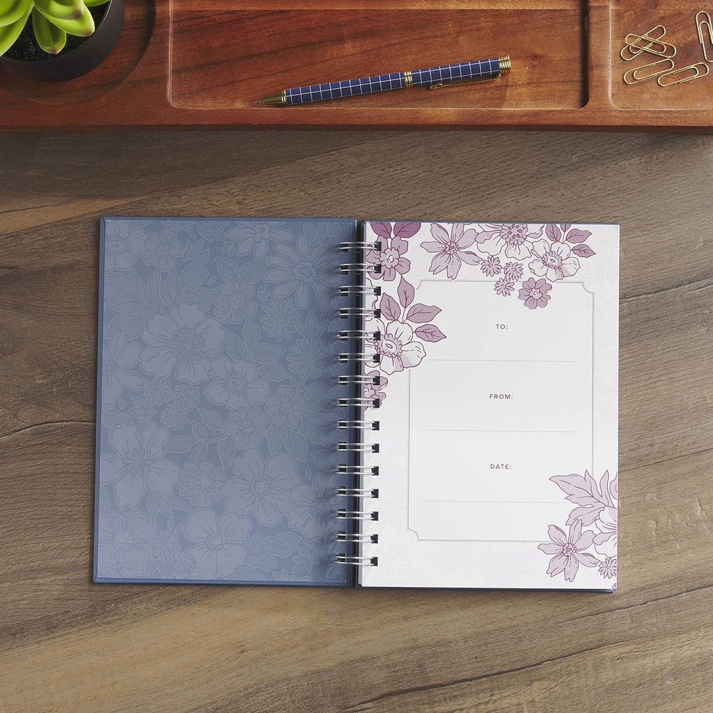 Journal Spiral Purple Floral Trust In The Lord Prov. 3:5