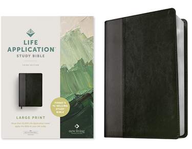 NLT Life Application 3rd Ed Large Print Black I/L