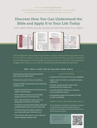 NLT Life Application 3rd Ed Large Print Black I/L