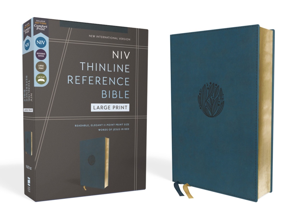 NIV Thinline Reference Bible Large Print Teal I/L