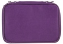 Bible Case Large Organiser Two-Fold Purple Faux Leather 