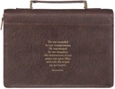 Bible Case Medium Crown of Thorns Brown Faux Leather