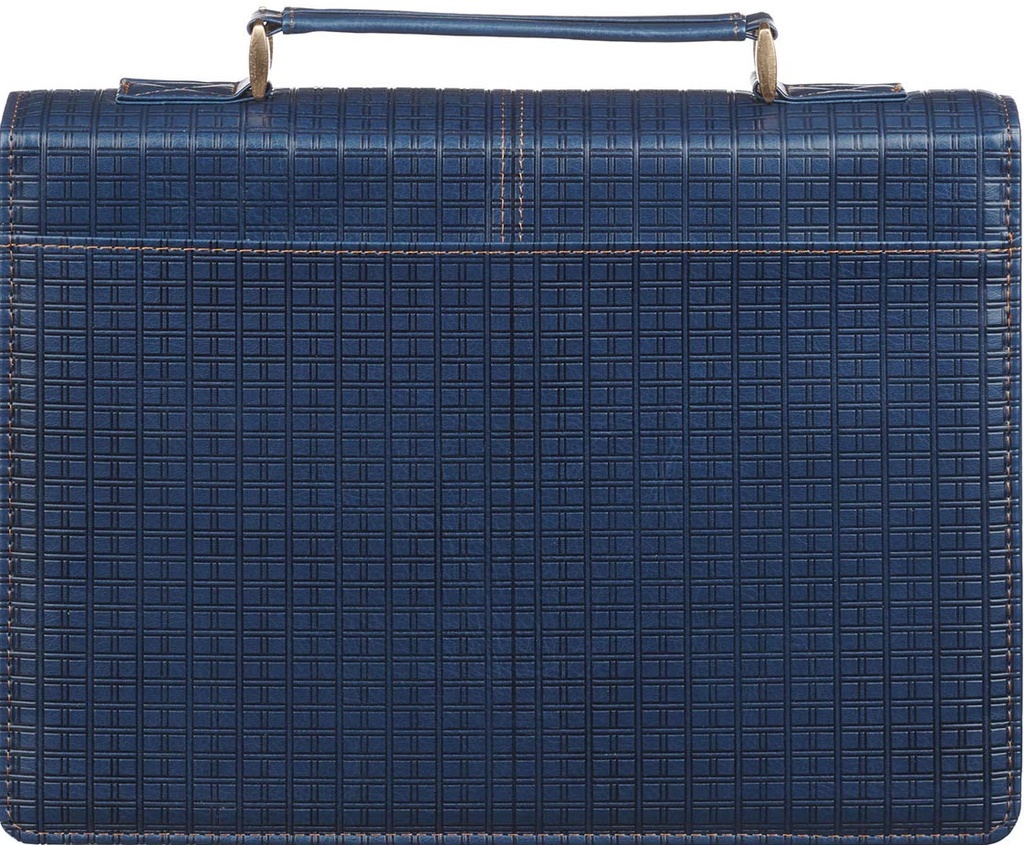 Bible Case Medium The Plans Modern Blue Grid