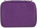 Bible Case Med Organiser Two-Fold Purple Faux Leather 