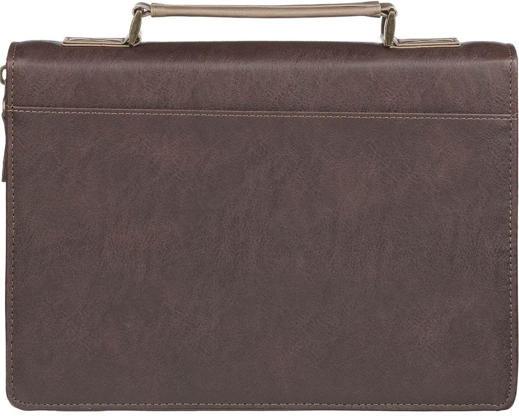 Bible Case XL Crown of Thorns Brown Faux Leather 