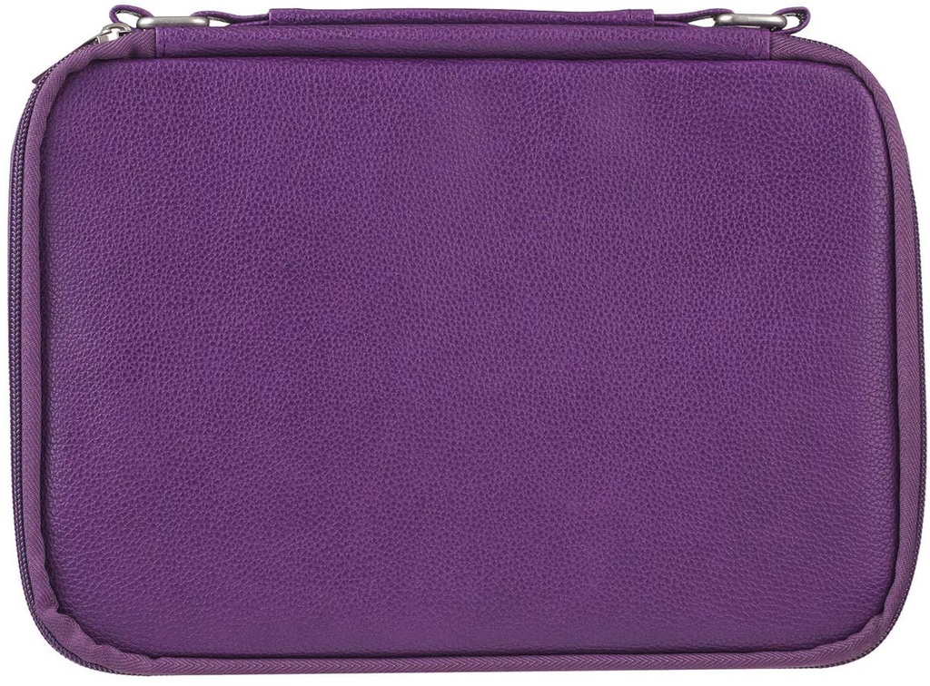 Bible Case XL Organiser Two-Fold Purple Faux Leather  
