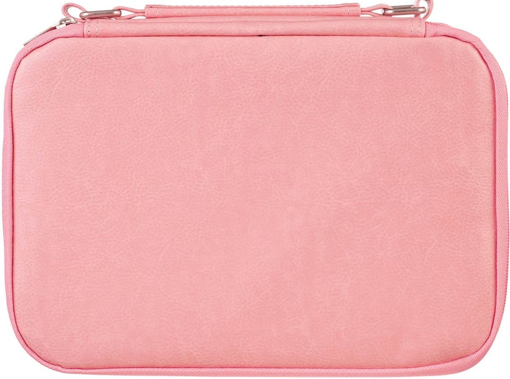 Bible Case XL Organiser Two-Fold Pink Faux Leather 