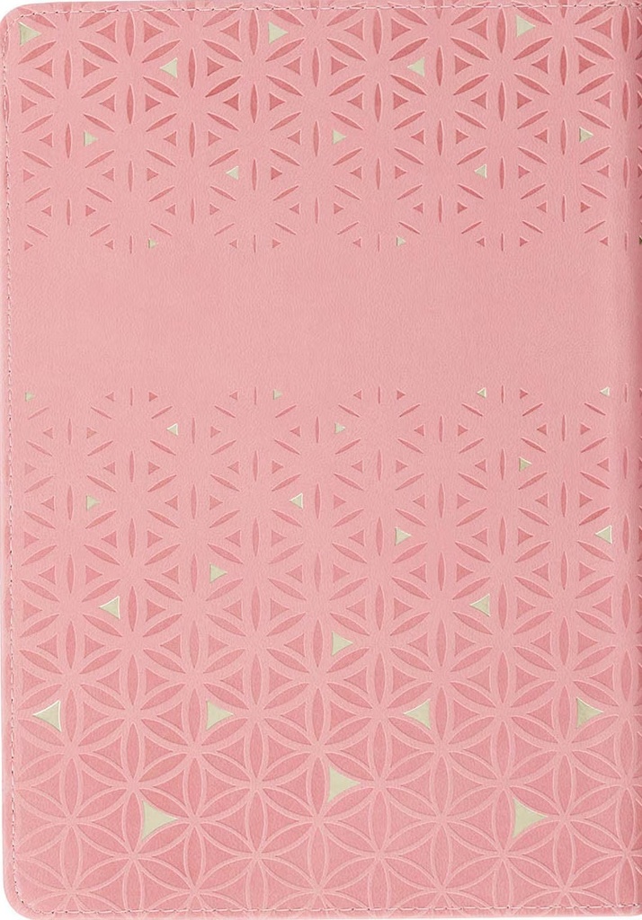 Journal Be Still and Know Geometric Pink Faux Leather Zip