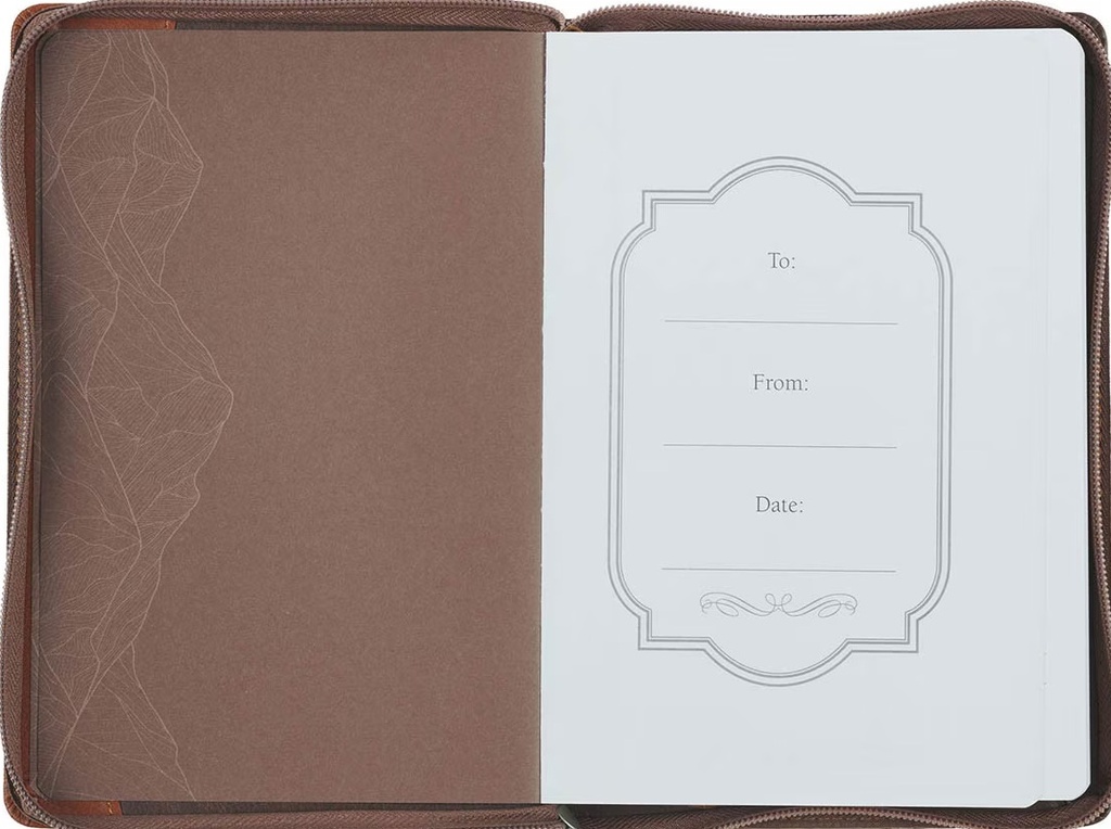 Journal Faith Chestnut Brown Faux Leather Classic
