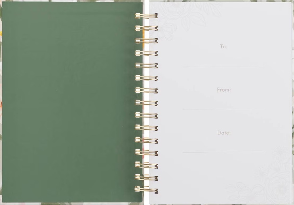 Journal He Restores My Soul Green Garden Wirebound
