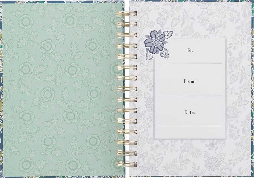 Journal Morning Mercies Blue and Green Floral
