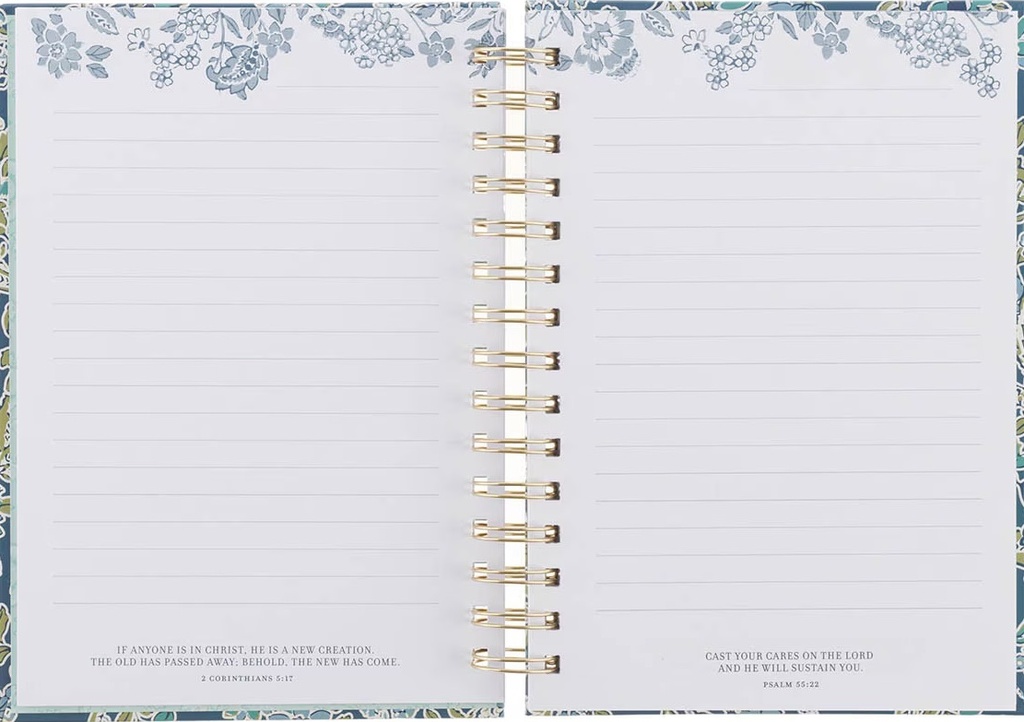 Journal Morning Mercies Blue and Green Floral