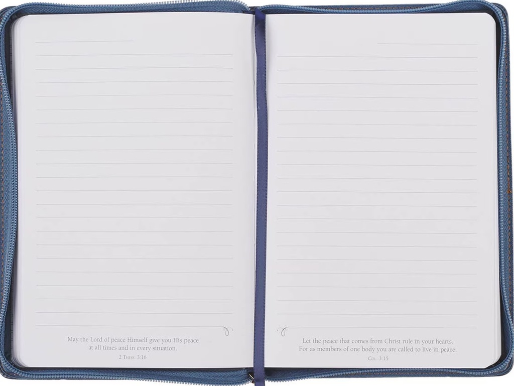 Journal The Plans Modern Blue Grid Classic Zip