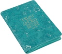 Journal Trust In The Lord Teal Floral Faux Leather Zip