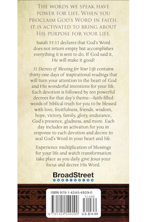 31 Decrees of Blessing for Your Life