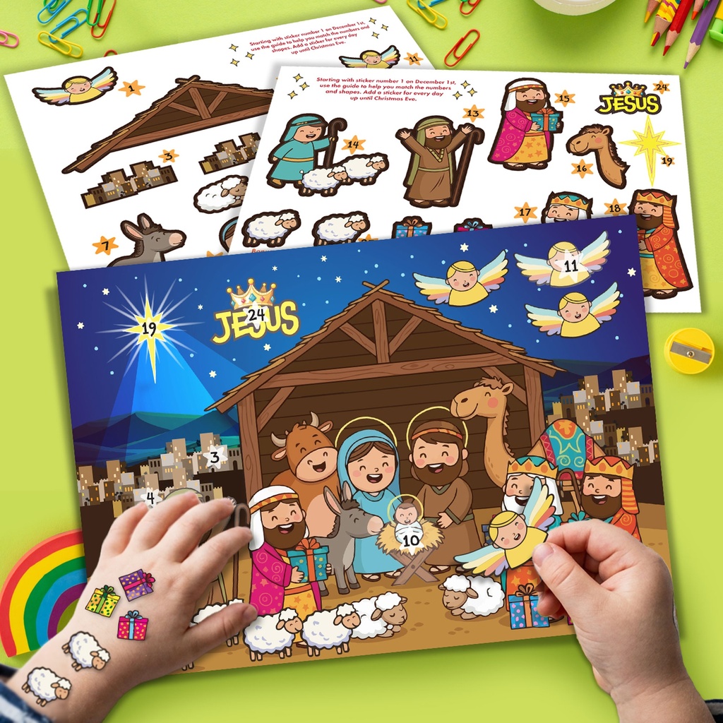 Nativity Story Advent Sticker Sheet