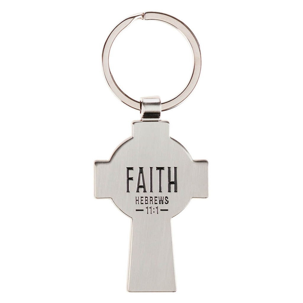 Keychain Celtic Cross Silver Metal