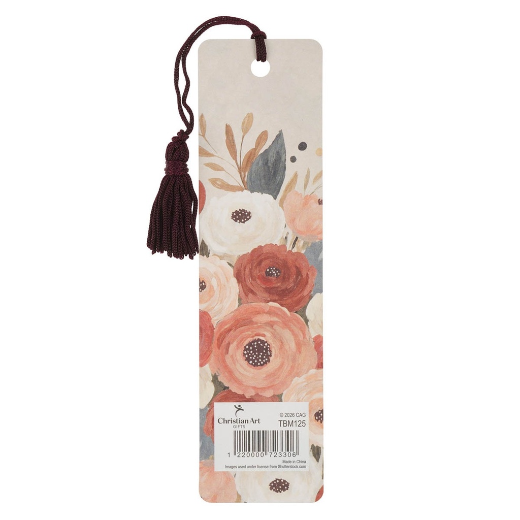 Tassel Bookmark Be Joyful Floral 