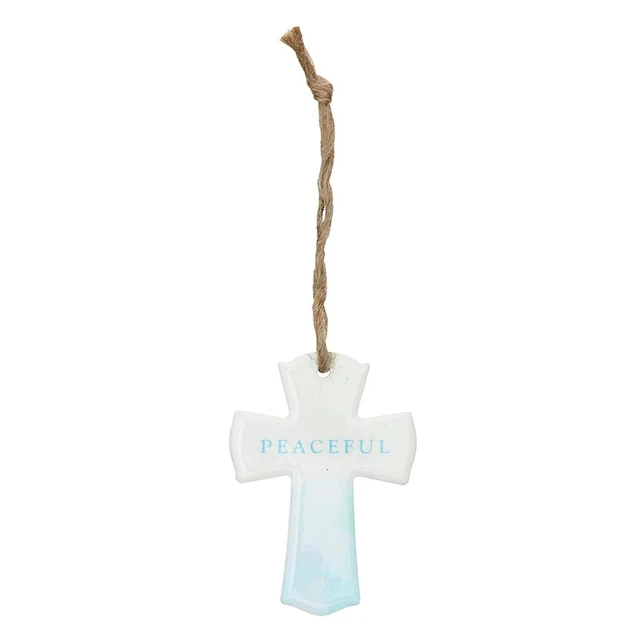 Ceramic Cross Blessed/Cherished/Beloved/Graceful Assorted Single