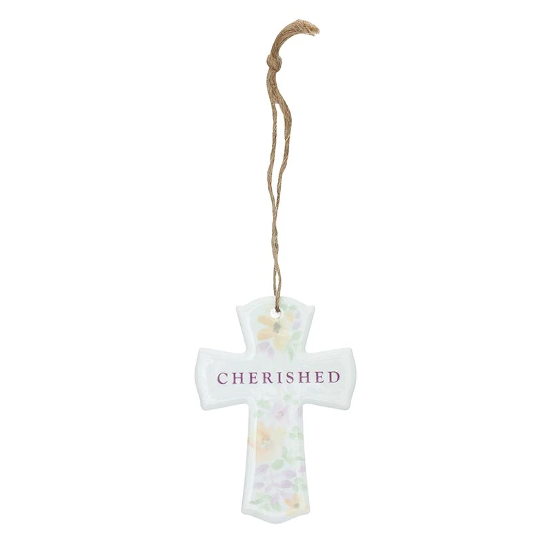 Ceramic Cross Blessed/Cherished/Beloved/Graceful Assorted Single