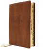 NIV Spiritual Habits Bible Leathersoft Tan Red Letter Thumb Indexed, Comfort Print: Learn to Live a Gospel-Centered Life (03/26)