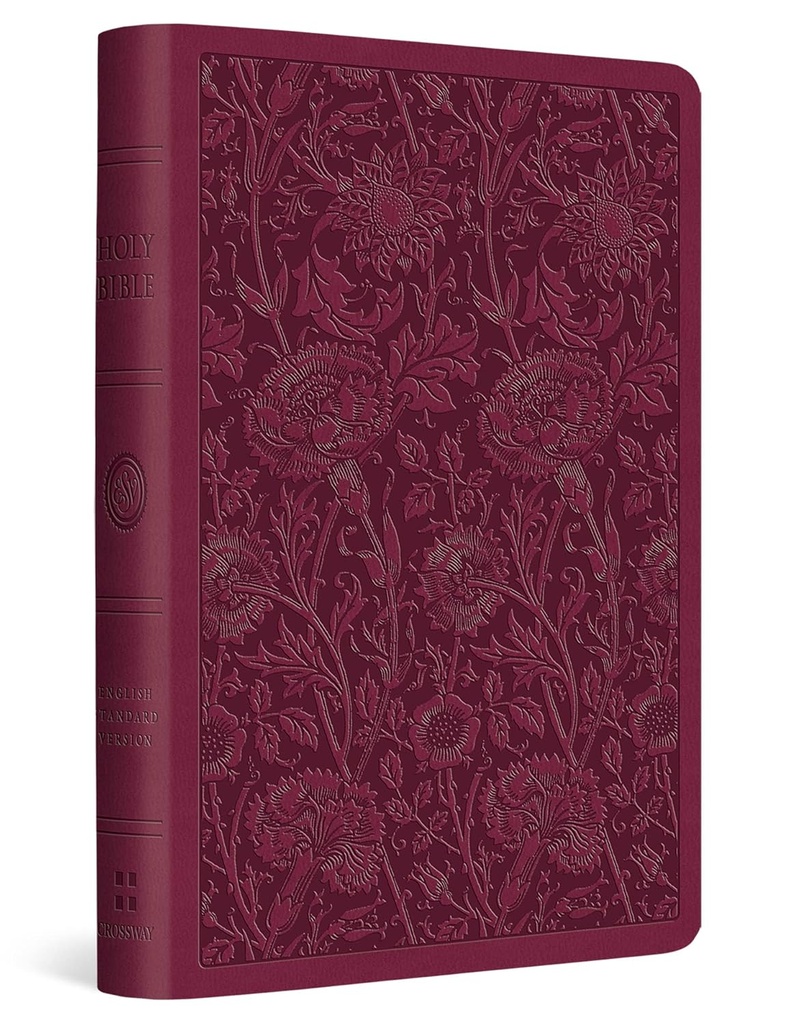 ESV Value Compact Bible Raspberry Floral Design I/L