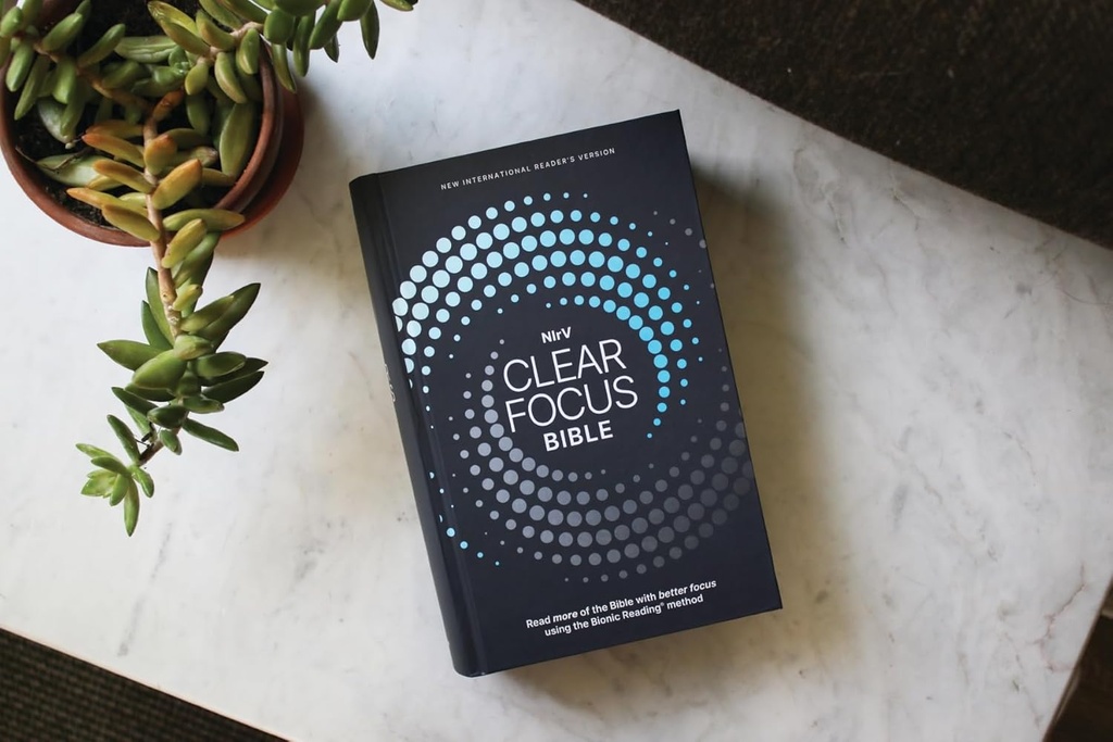 NIrV Clear Focus Bible Hardcover Charcoal/Blue (08/25)