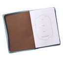 Journal Blessed Lk 1:45 Luxleather Brwn/Teal w/Zip