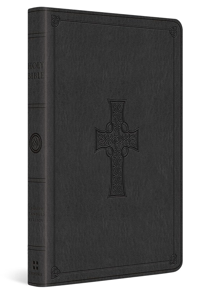 ESV Value Thinline Bible Charcoal Cross
