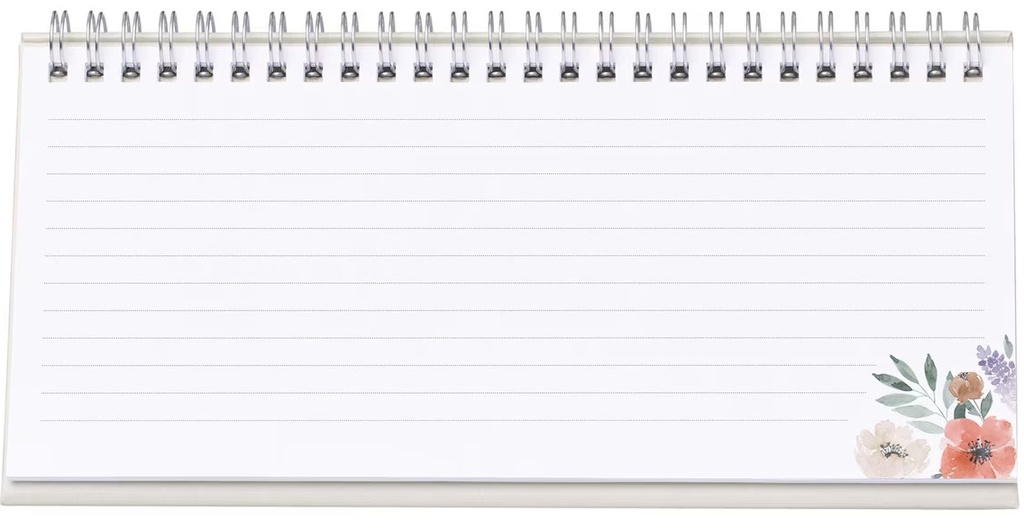 Undated Weekly Calendar Love Is Patient Coral Floral