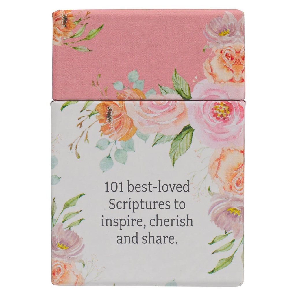101 Favourite Bible Verses For Women Pink Floral Box of Blessings