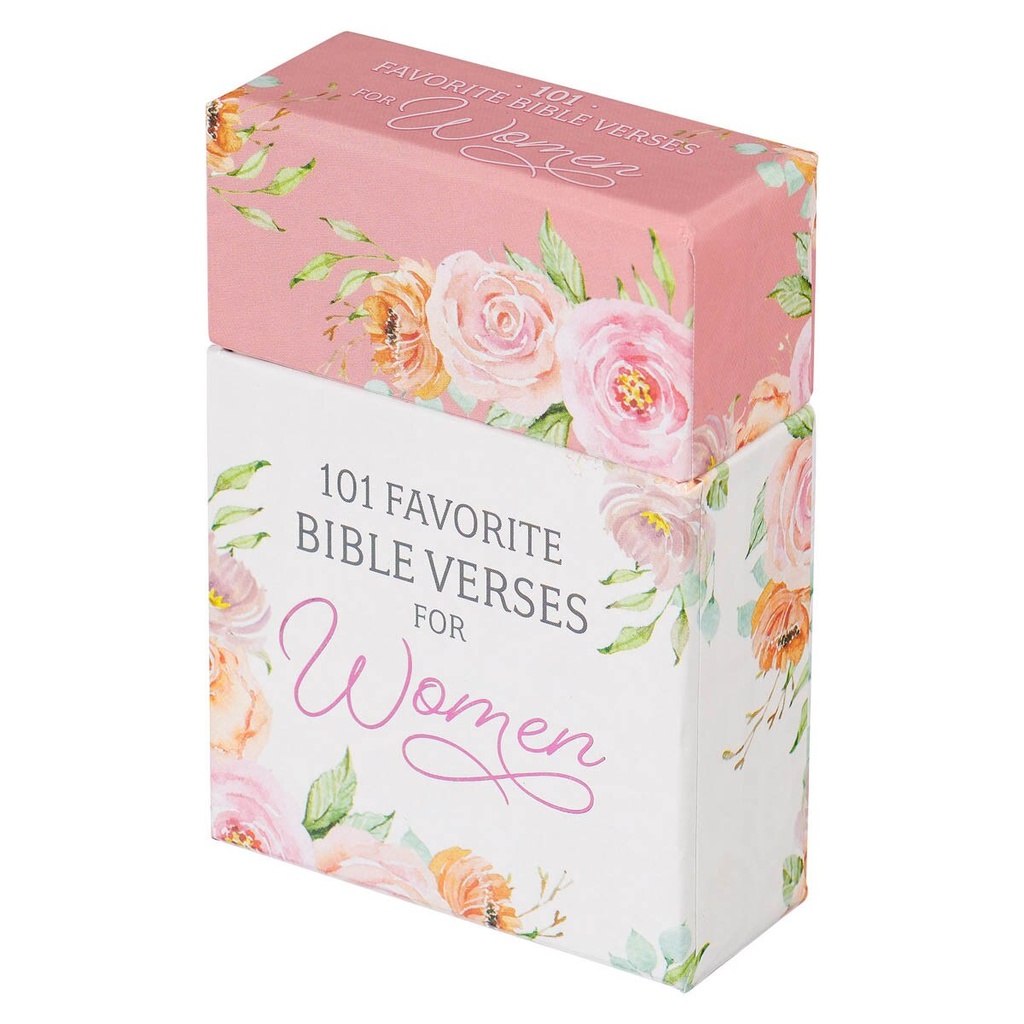 101 Favourite Bible Verses For Women Pink Floral Box of Blessings