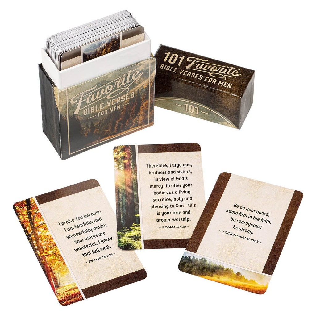 101 Favourite Bible Verses For Men Scene Box of Blessings