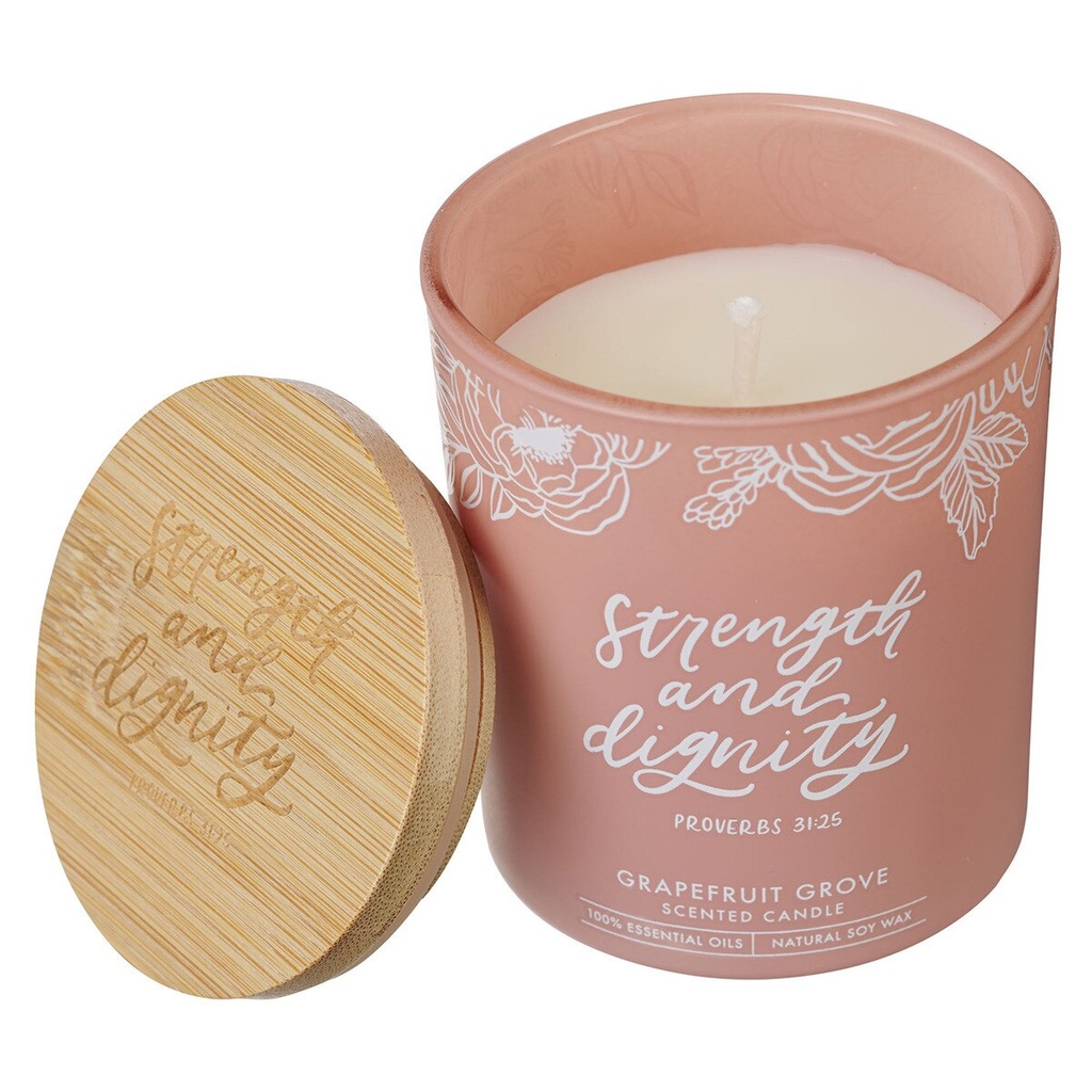 Candle Strength & Dignity Grapefruit Glass (03/25)