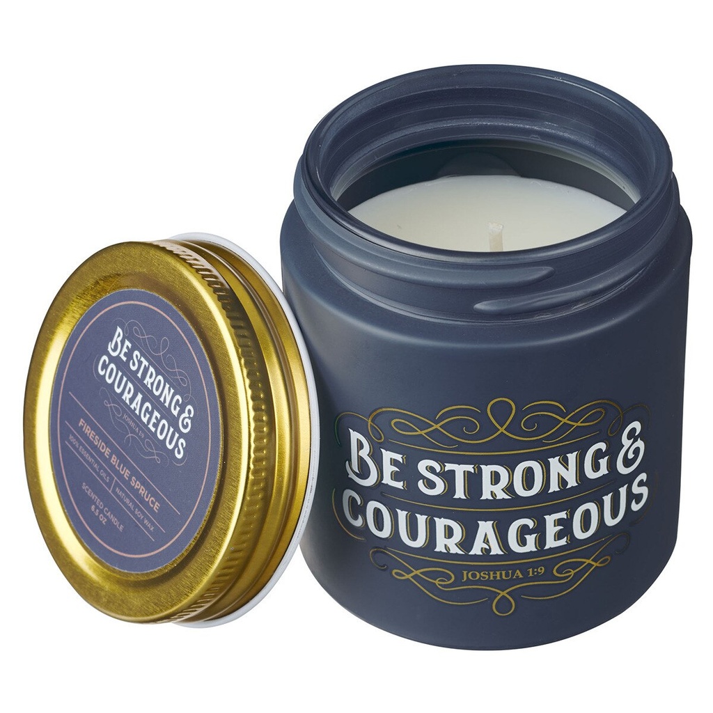 Candle Strong & Courageous Fireside Blue Spruce (03/25)