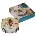 Coaster Set Secret Garden Ceramic 4/Set
