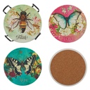 Coaster Set Secret Garden Ceramic 4/Set
