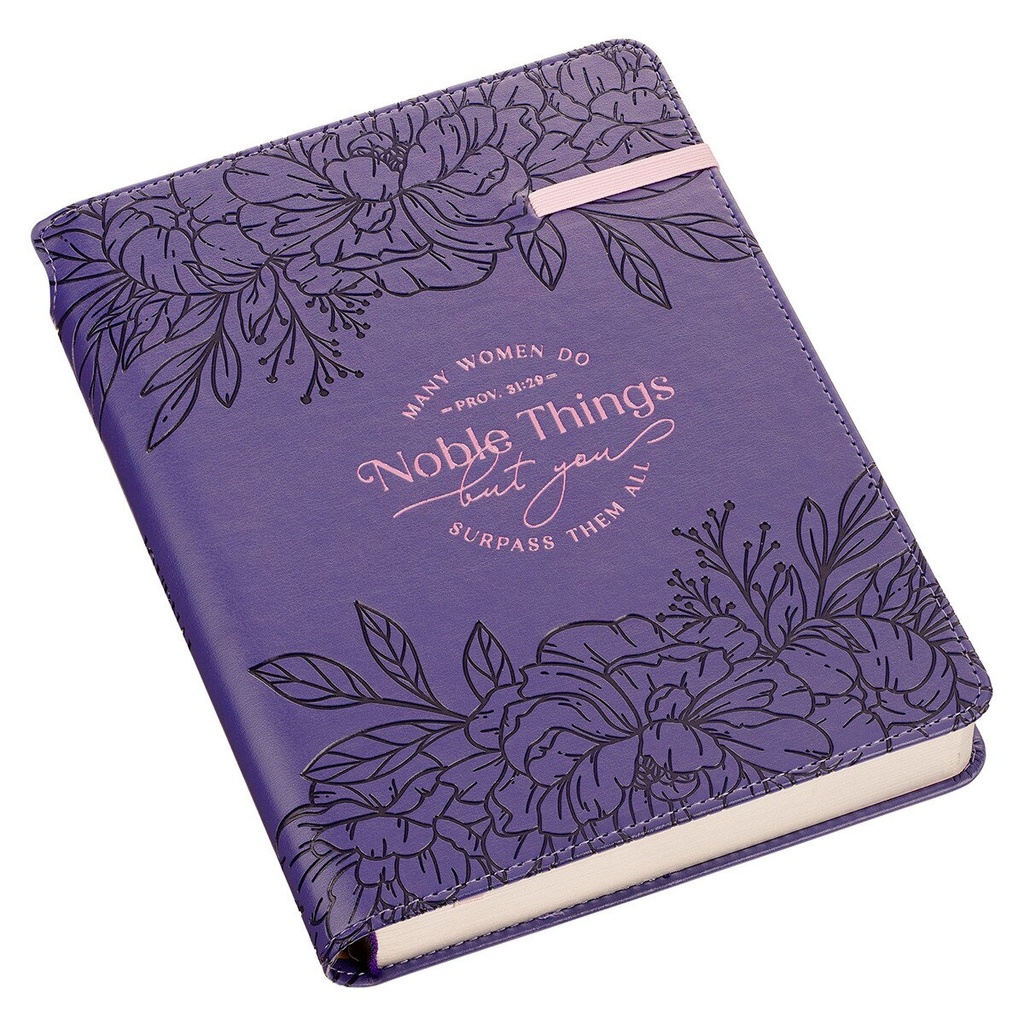 Journal Noble Things Purple with Pen Holder